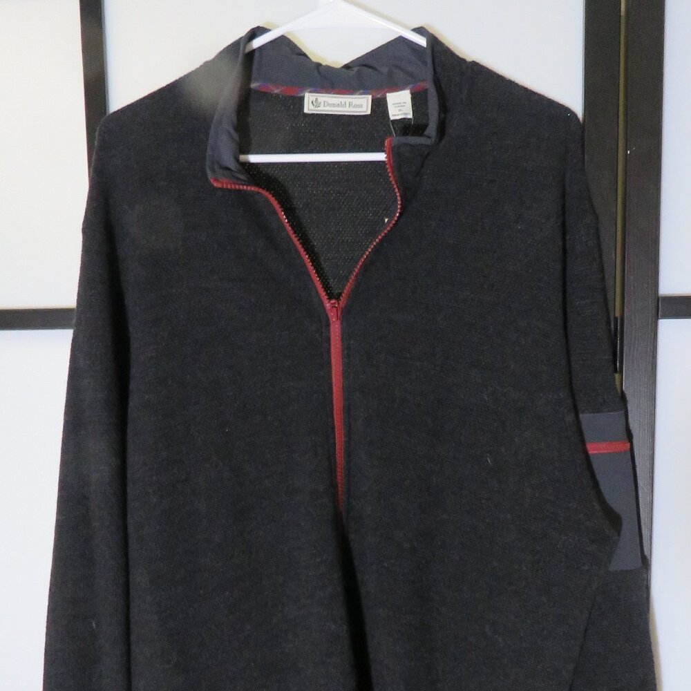 Donald Ross Black Zip neck sweater